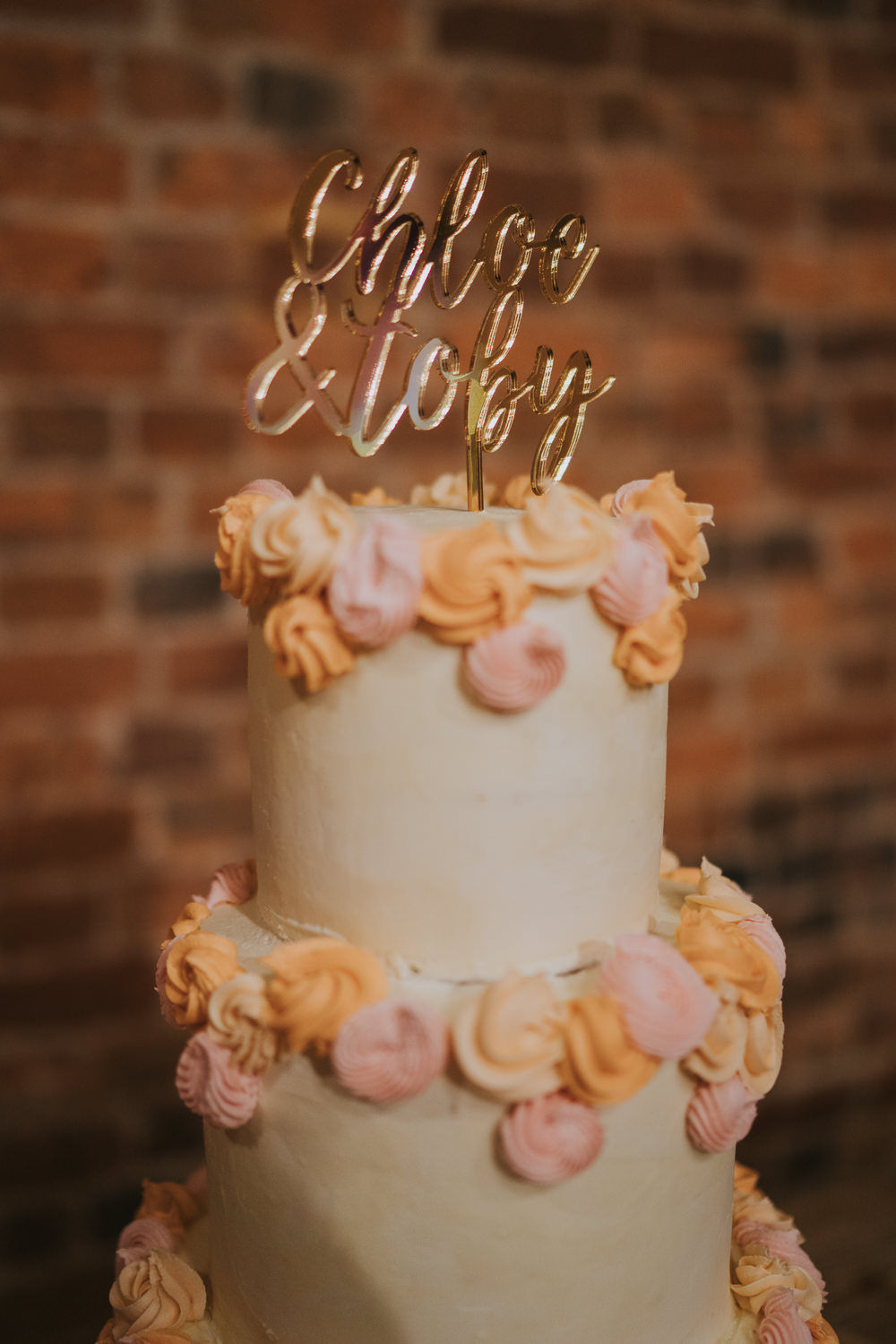 Laser Cut Cake Topper Iridescent Wedding Dress Grace Elizabeth Photography