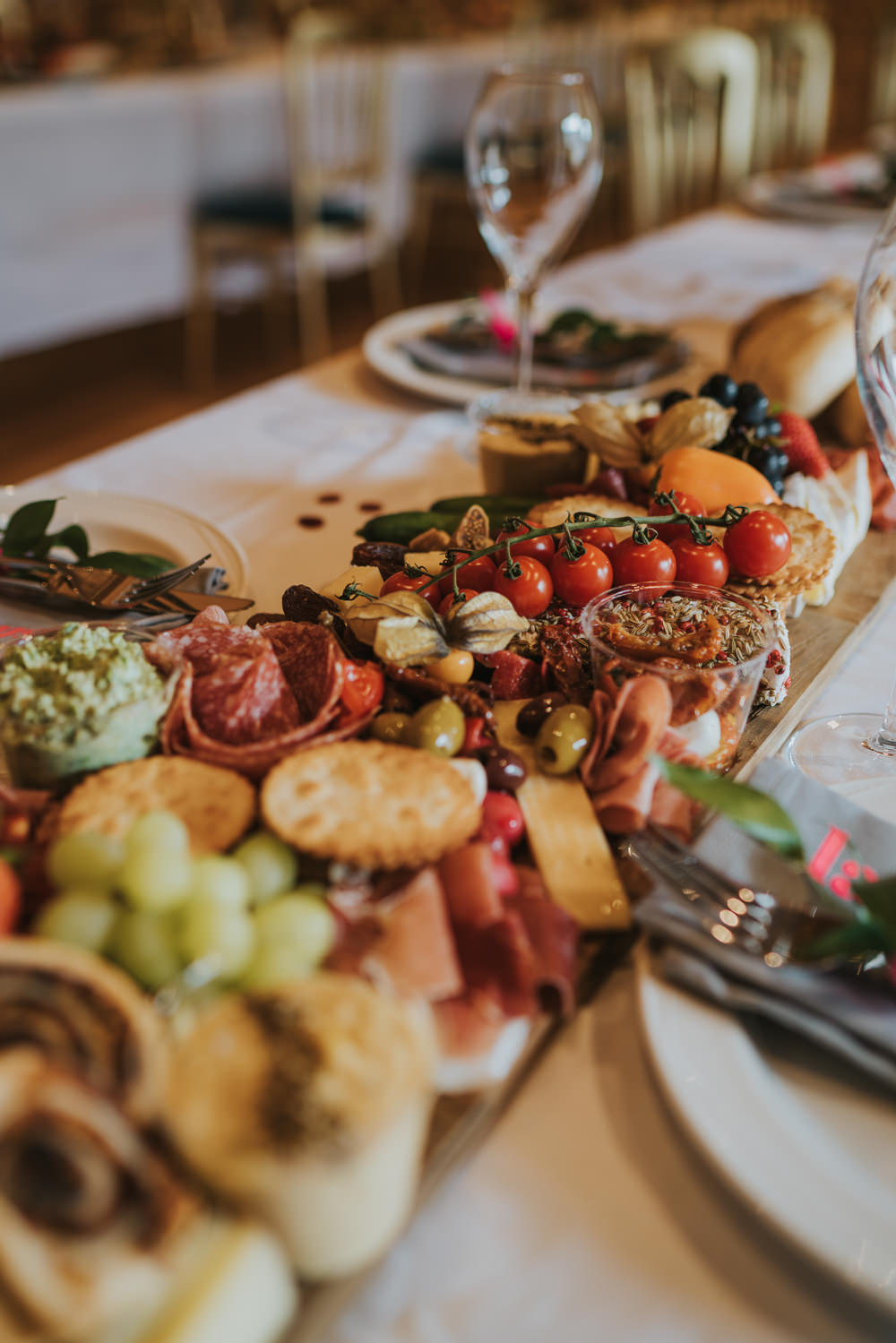 Grazing Platter Sharing Food Iridescent Wedding Dress Grace Elizabeth Photography