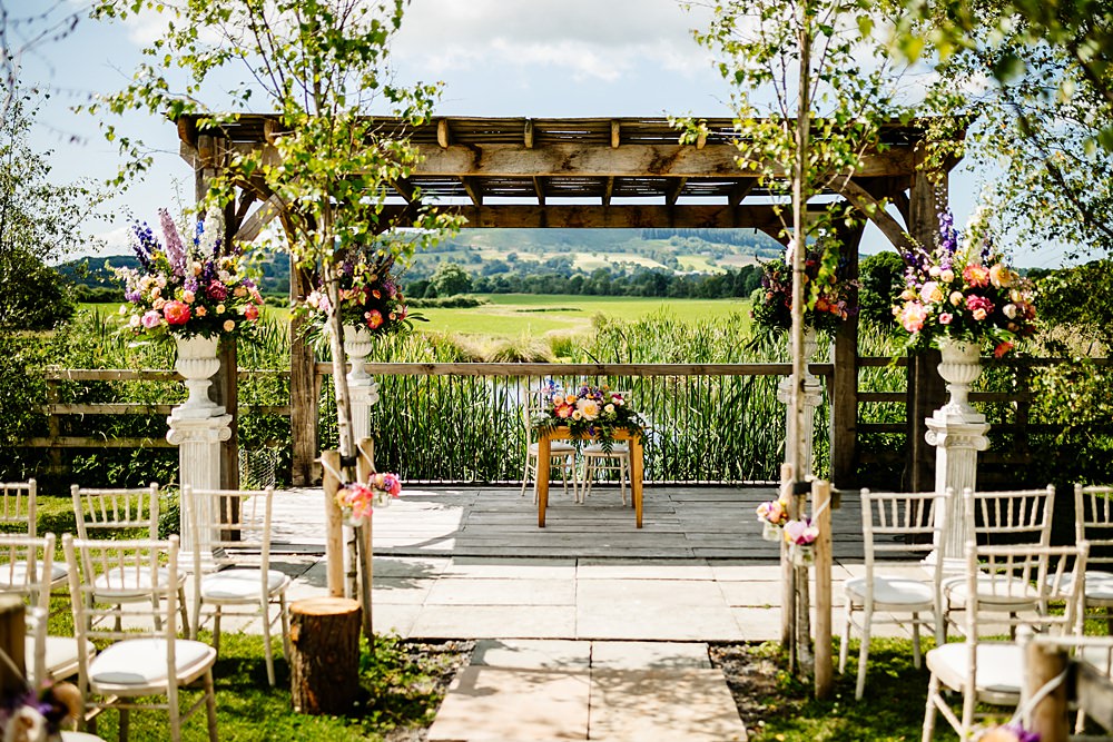 Tree Aisle Lancashire Barn Wedding Beth Alderson Photography