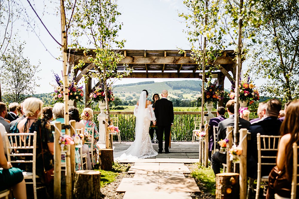 Tree Aisle Lancashire Barn Wedding Beth Alderson Photography