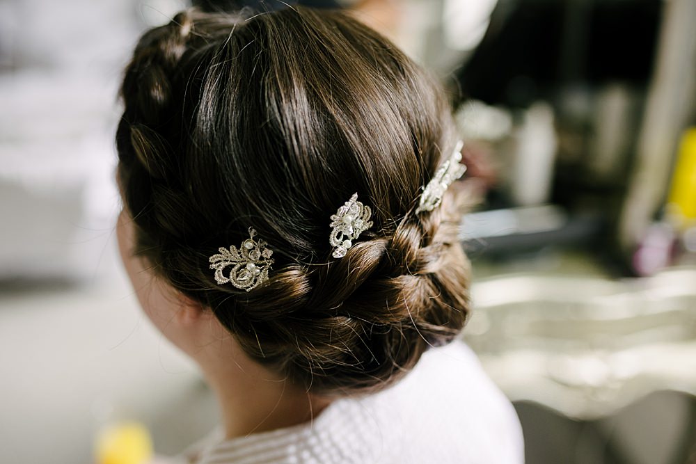 Lincolnshire Woodland Wedding Aden Priest Photography Bride Bridal Hairstyle Up Do Accessory
