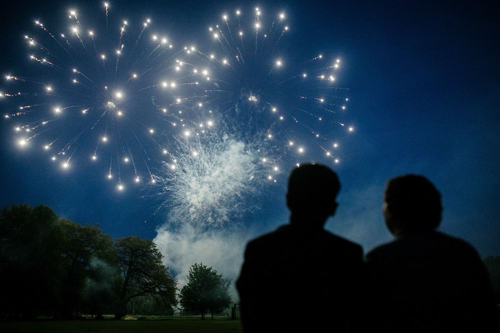 Fireworks Lincolnshire Woodland Wedding Aden Priest Photography