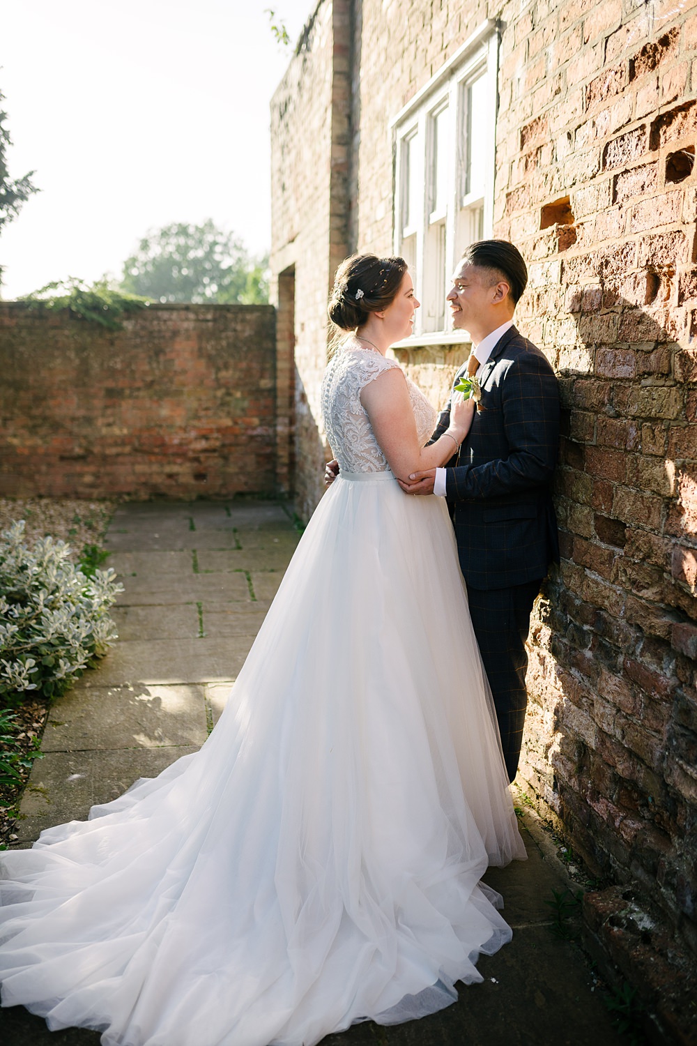 Dress Gown Bride Bridal Tulle Skirt Lincolnshire Woodland Wedding Aden Priest Photography