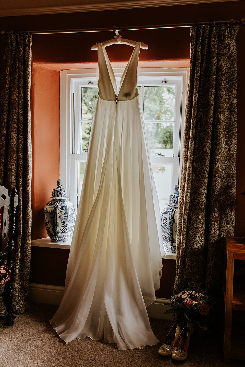 Dress Gown Bride Bridal Suzanne Neville Low Hall The Lakes Wedding Maddie Farris Photography