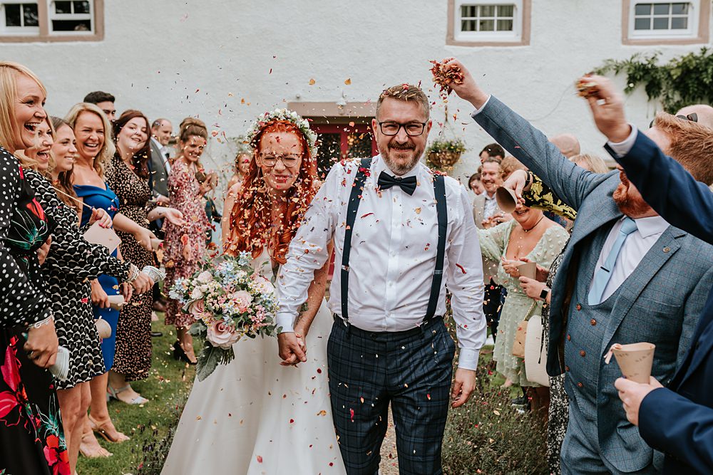 Confetti Throw Low Hall The Lakes Wedding Maddie Farris Photography
