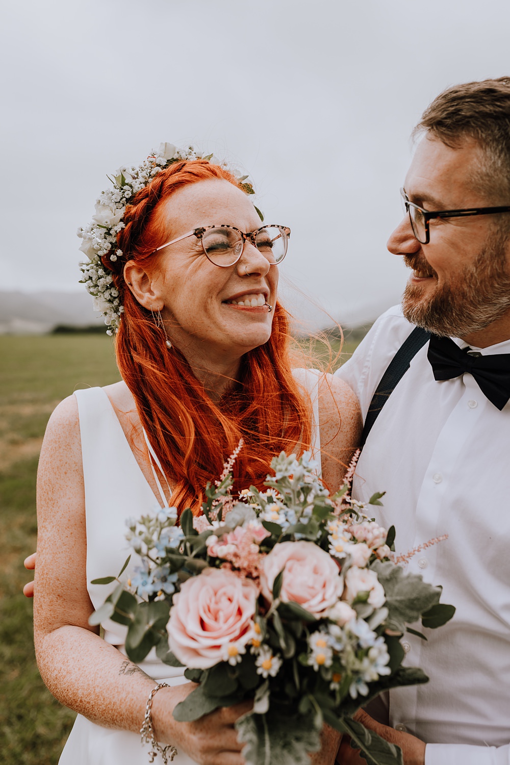Bride Groom Glasses Low Hall The Lakes Wedding Maddie Farris Photography