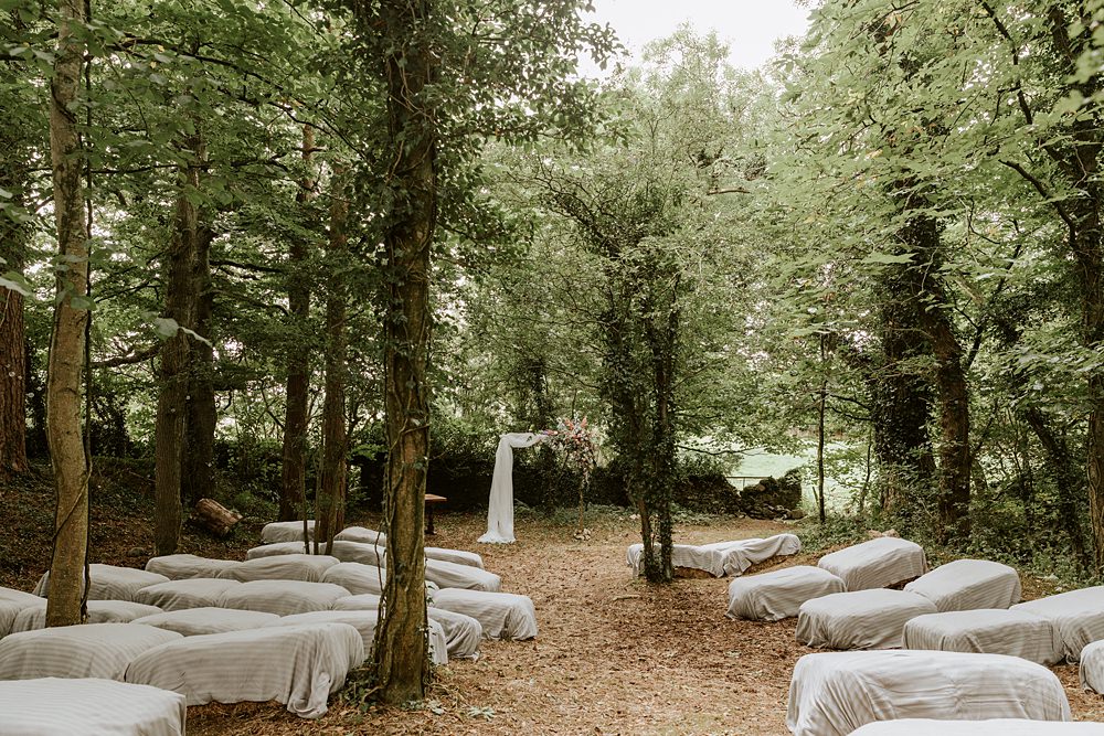Woodland Ceremony Low Hall The Lakes Wedding Maddie Farris Photography