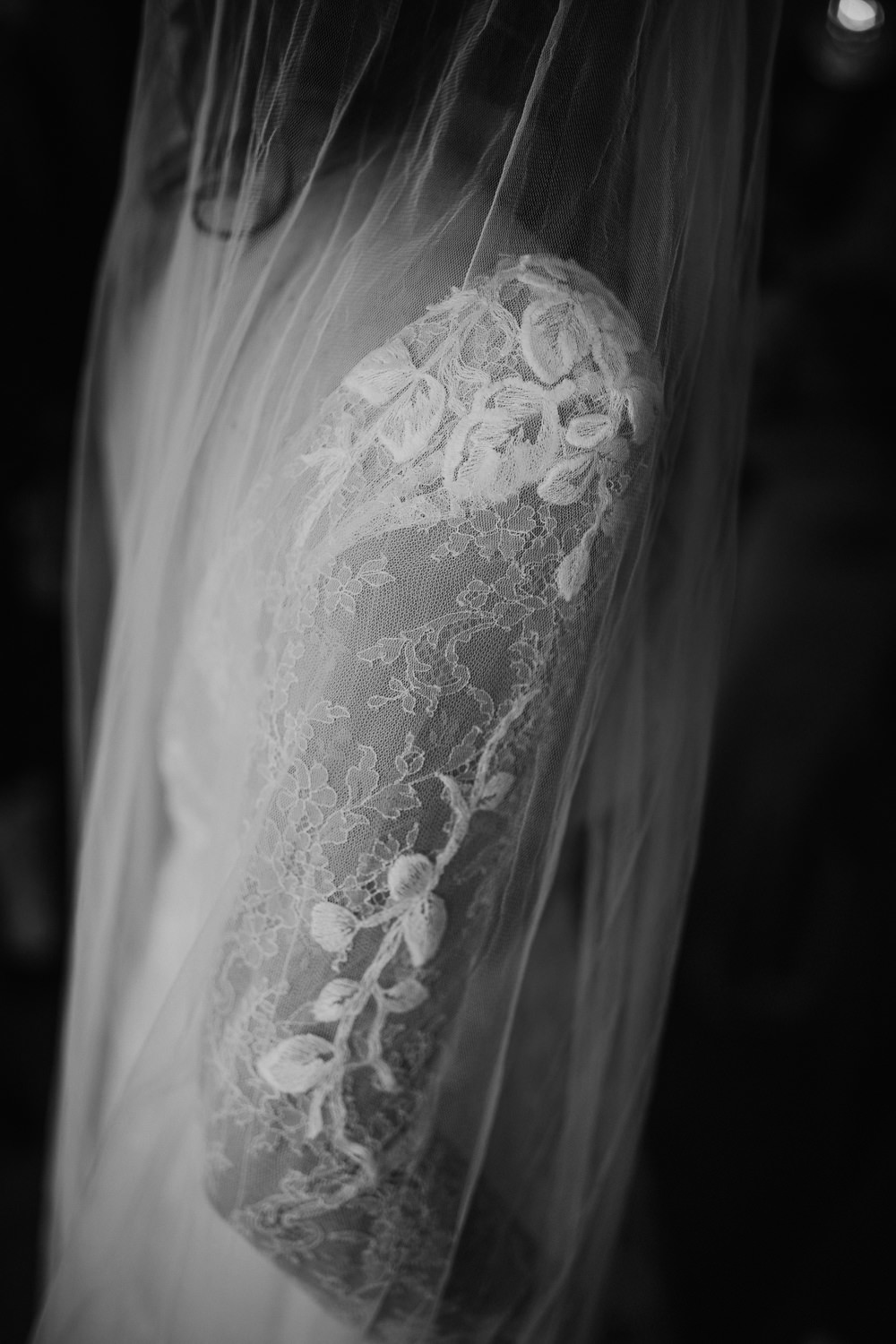 Dress Gown Bride Bridal Lace Long Sleeve Anna Kara Jude North Yorkshire Barn Wedding Photography34