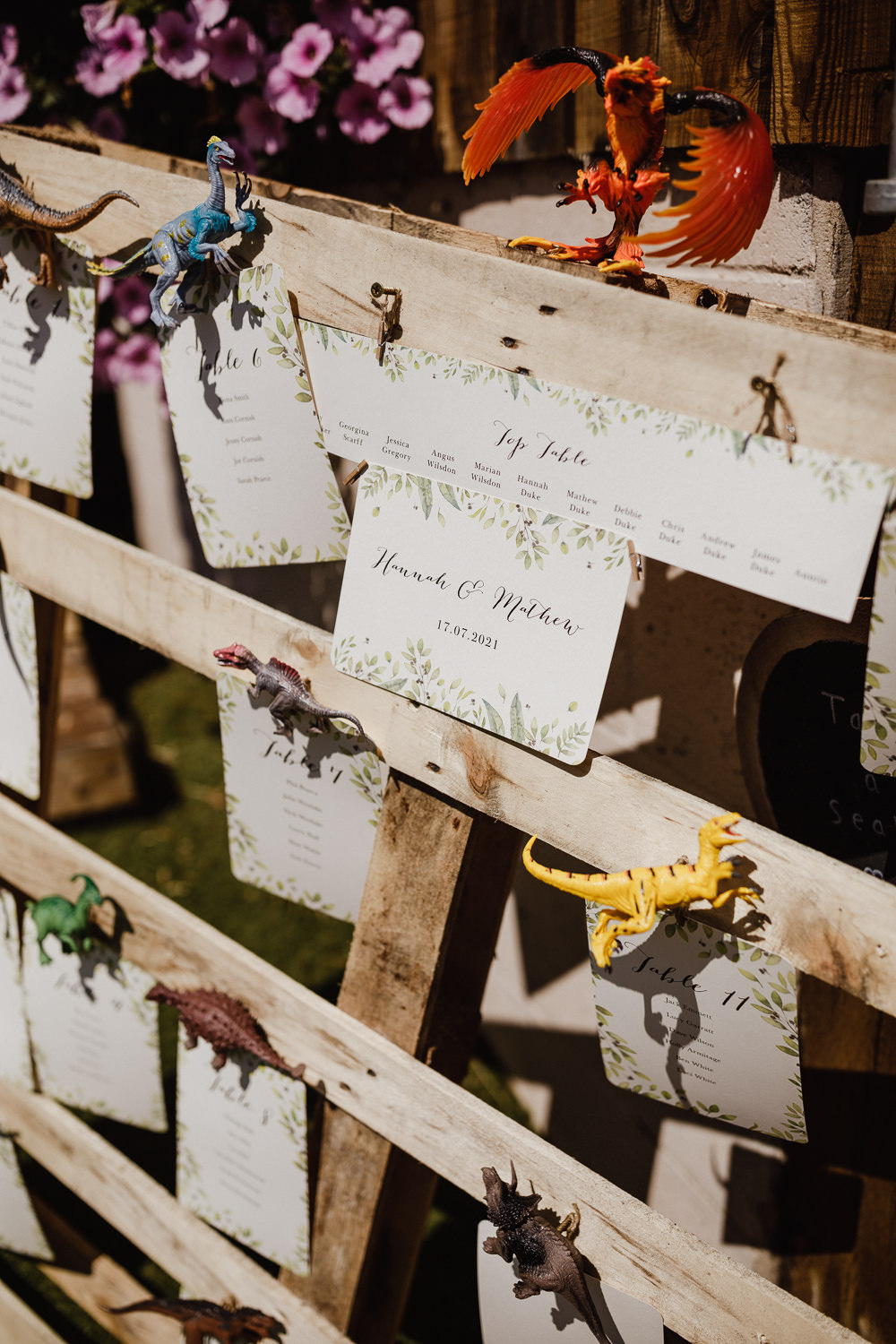 Wooden Pallet Table Plan North Yorkshire Barn Wedding Photography34