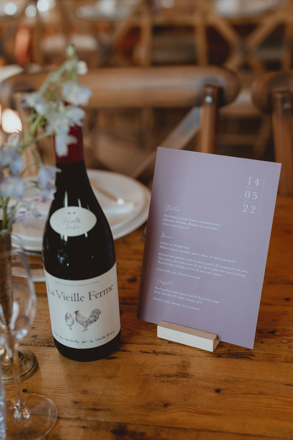 Menu Modern Simple Spring Meadow Wedding Georgia Rachael