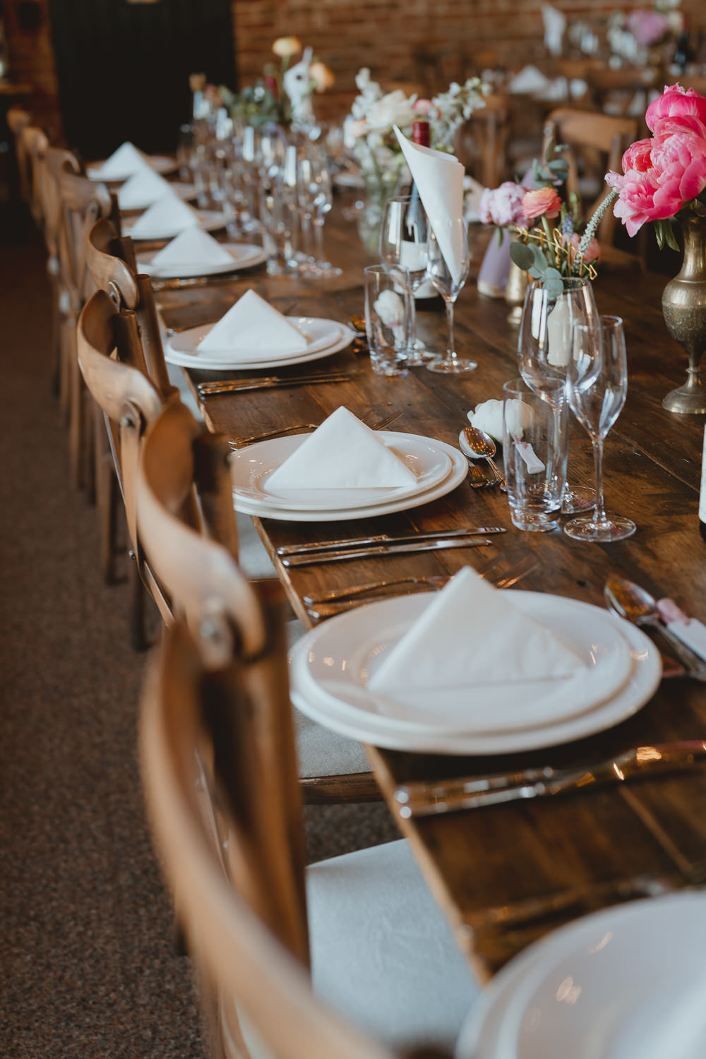 Wooden Table Decor Flowers Spring Meadow Wedding Georgia Rachael