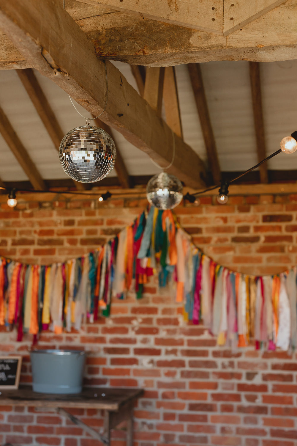 Rainbow Rag Bunting Spring Meadow Wedding Georgia Rachael