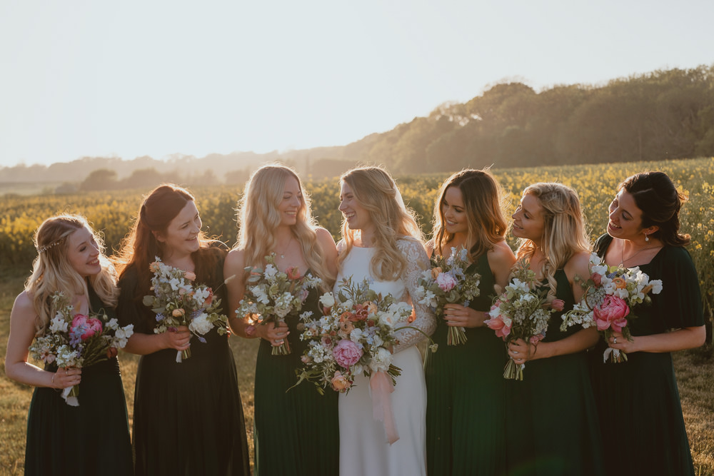 Green Bridesmaid Dresses Spring Meadow Wedding Georgia Rachael