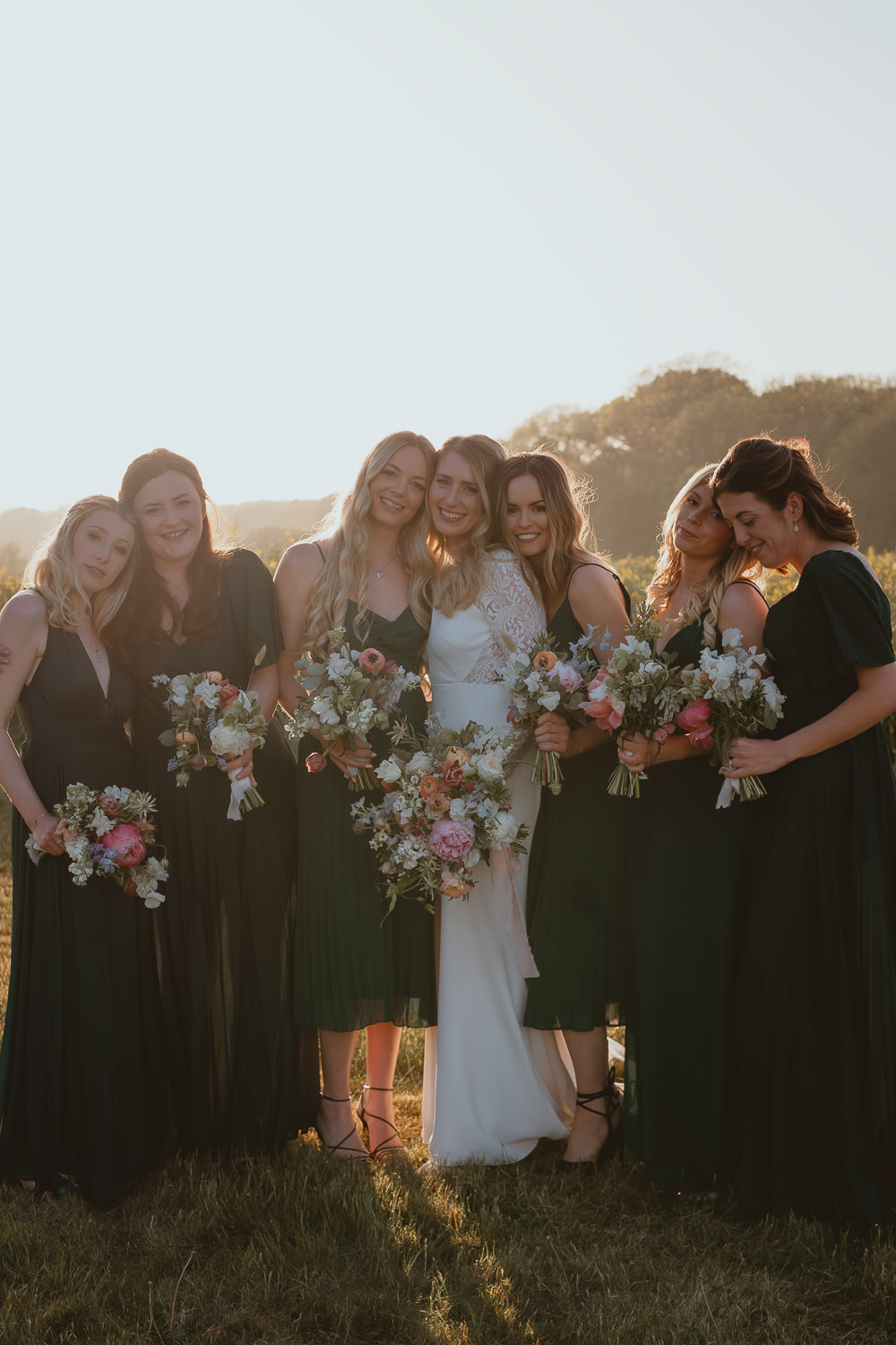 Green Bridesmaid Dresses Spring Meadow Wedding Georgia Rachael