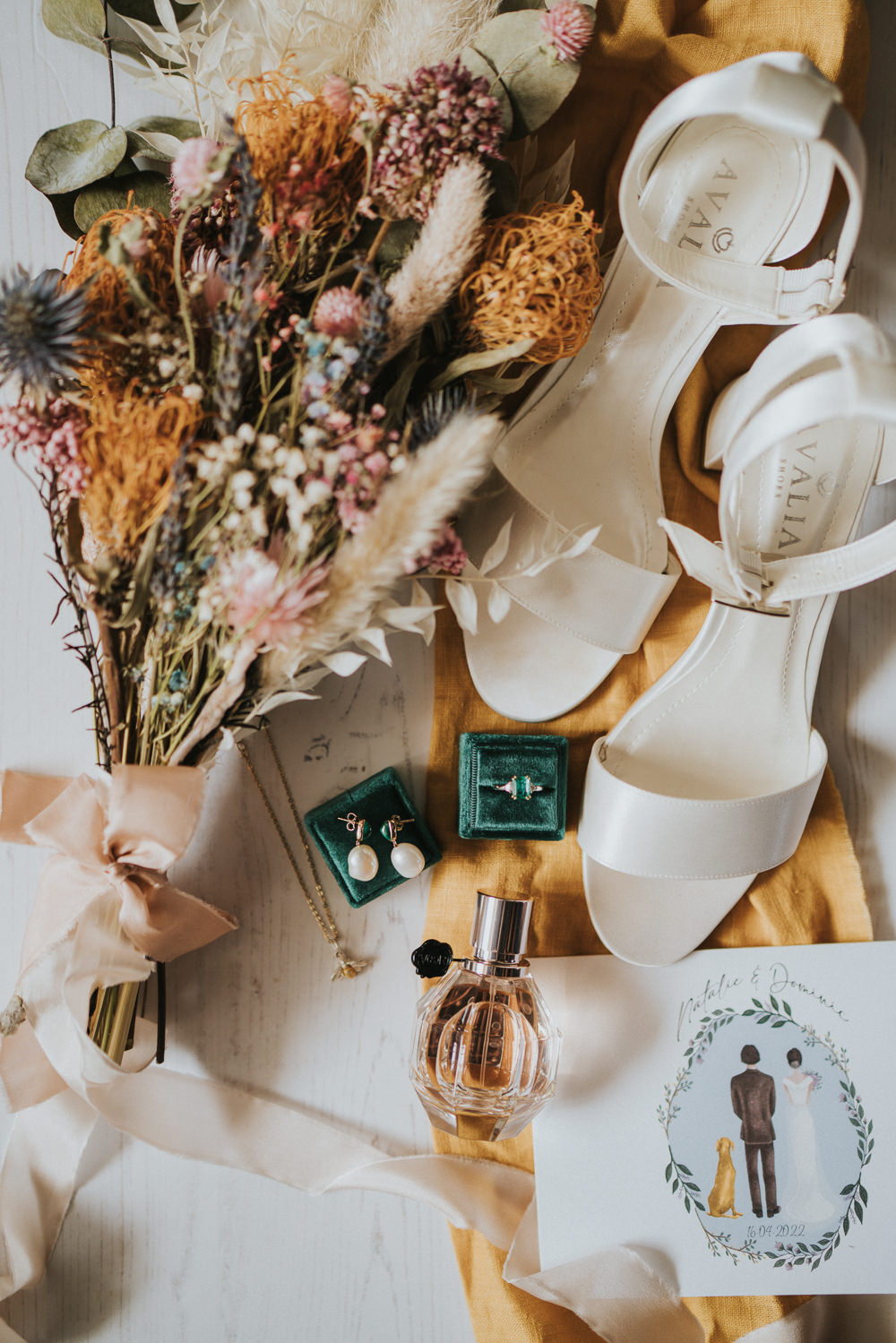 Bridal Accessories Bouquet Shoes Ring Box Weekend Glamping Wedding Grace Elizabeth
