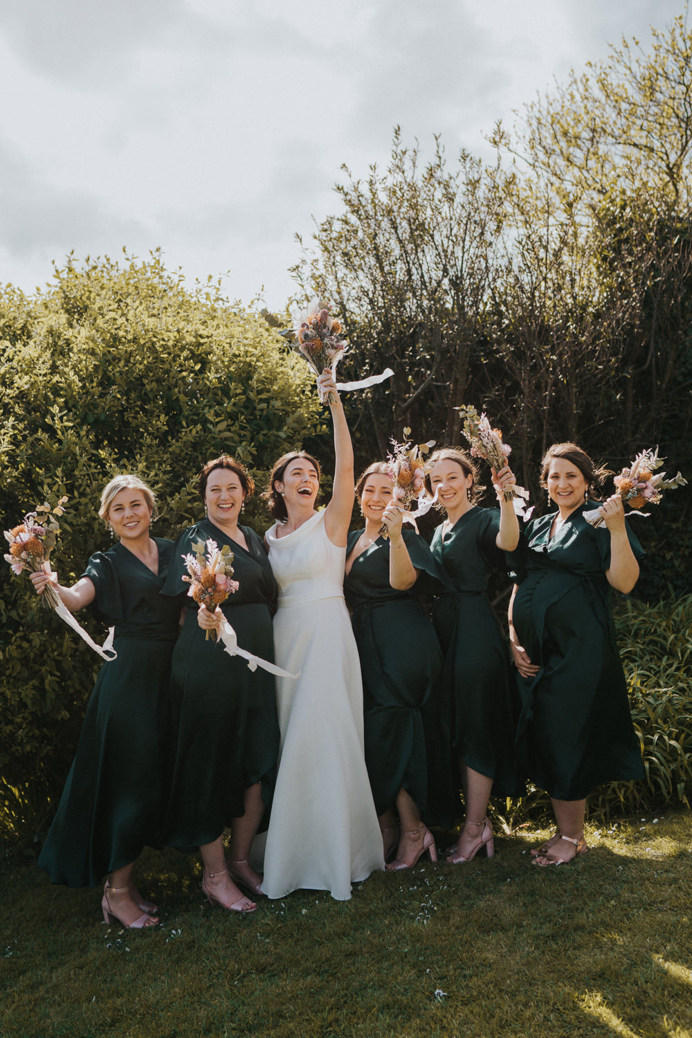 Green Bridesmaid Dresses Weekend Glamping Wedding Grace Elizabeth