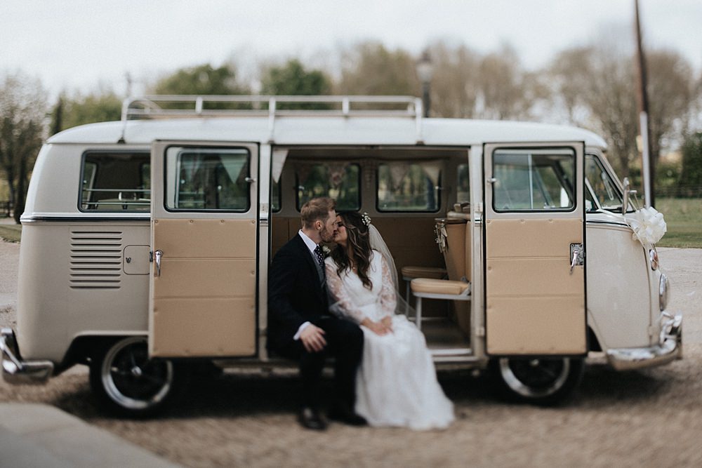 VW Campervan Willow Marsh Farm Wedding Matt Horan Photography