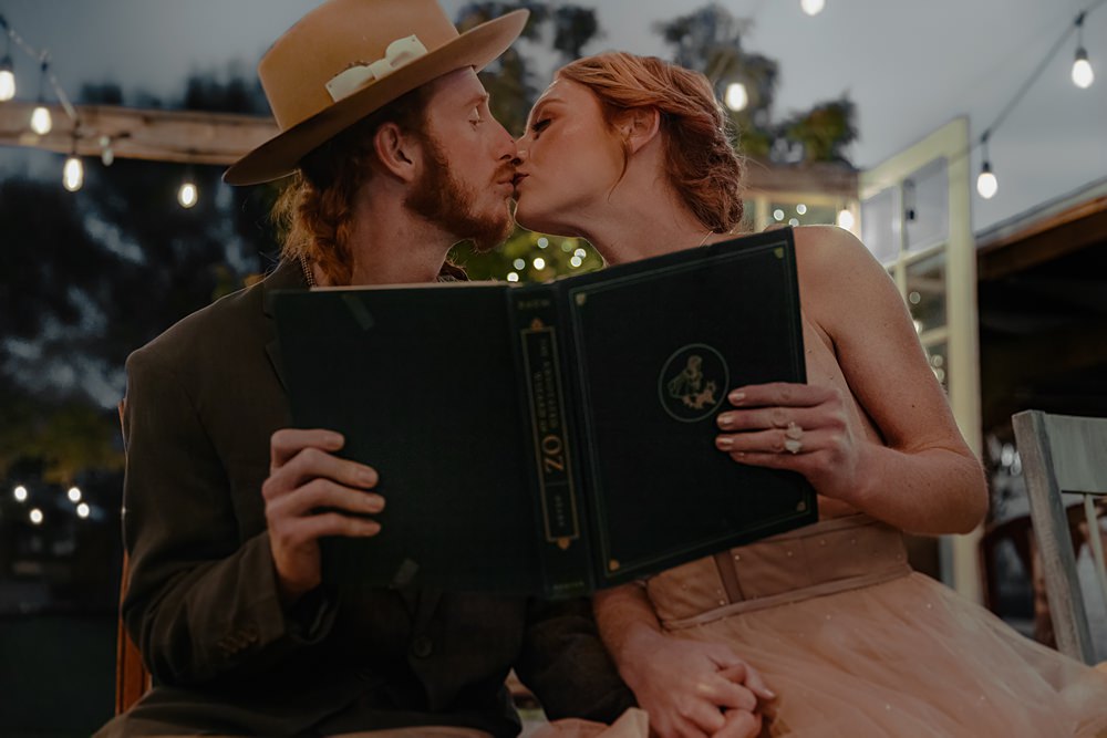 Reading Wizard Oz Emerald City Wedding Claire Gutierrez Photography