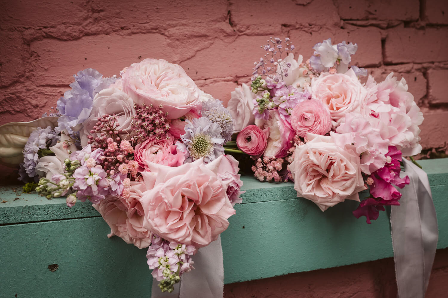 Bouquet Flowers Bride Bridal Pink Ribbon 90s Wedding Ideas Hannah Brooke Photography