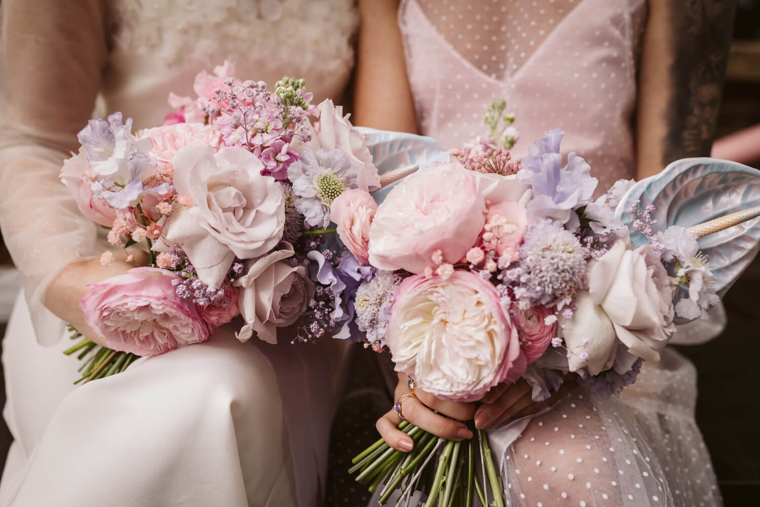 Bouquet Flowers Bride Bridal Pink Ribbon 90s Wedding Ideas Hannah Brooke Photography