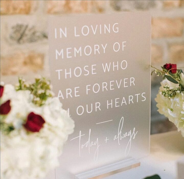 Acrylic Wedding Memory Sign