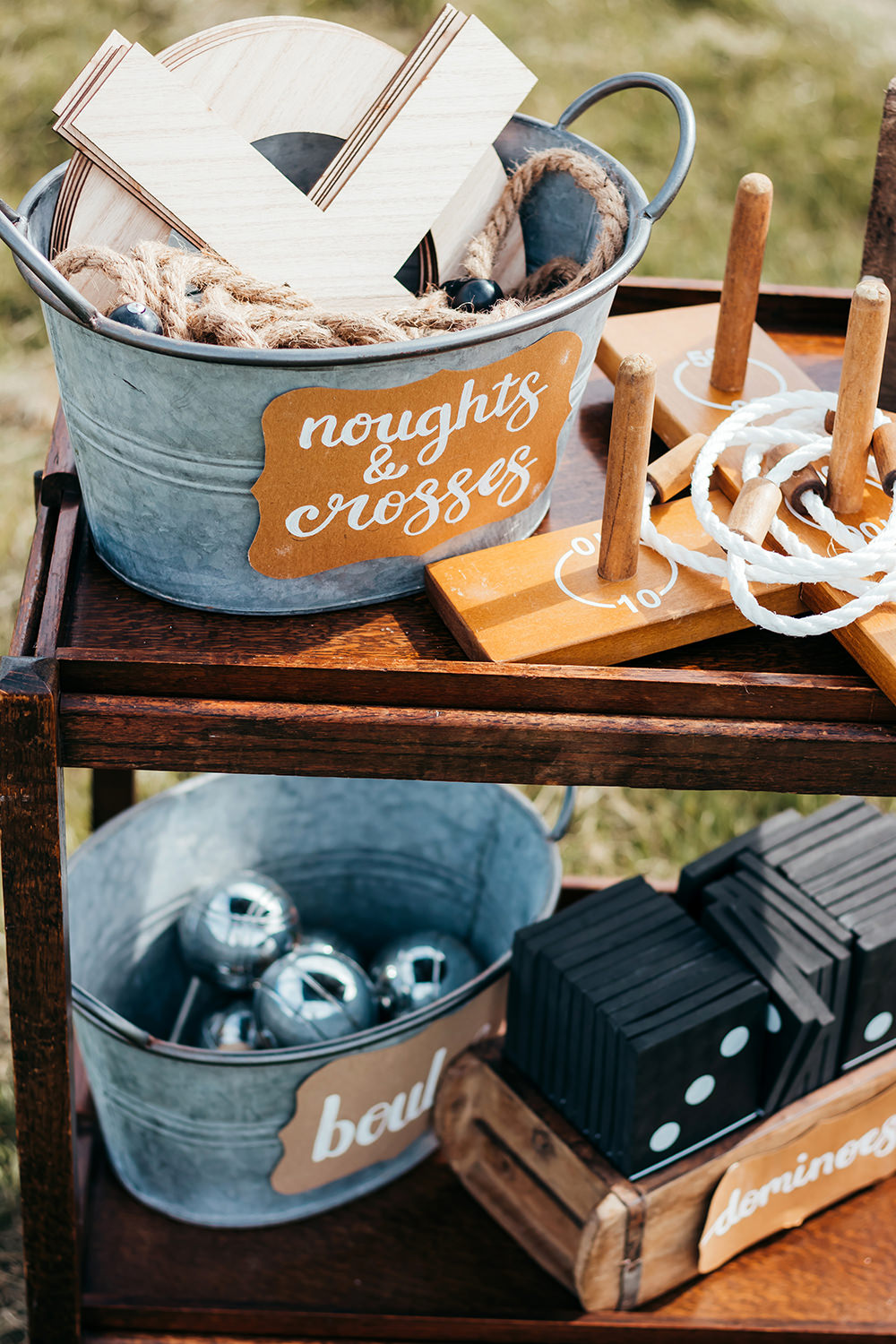 Noughts Crosses Game Fete Aircraft Hangar Wedding Sherri OMalley Photography