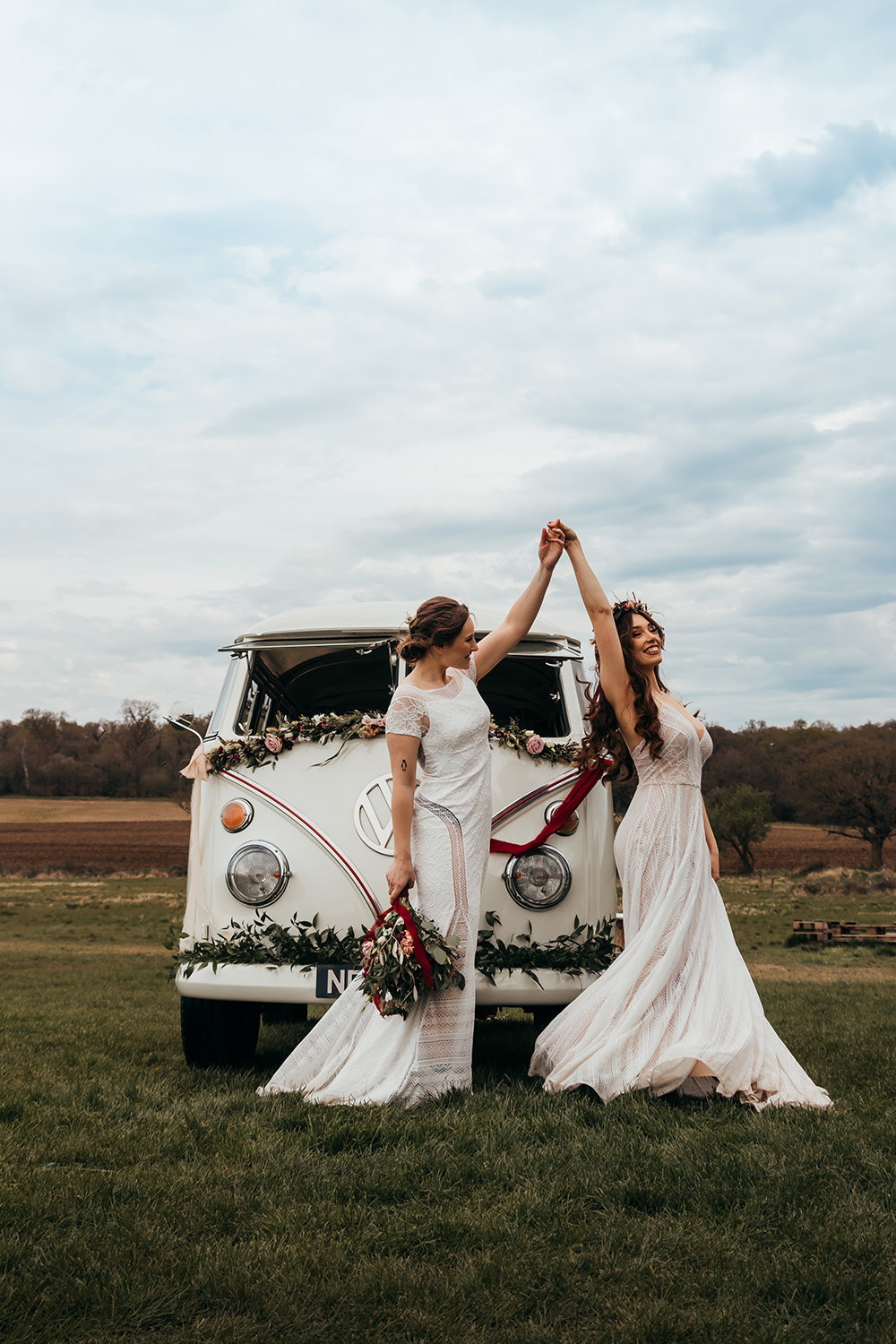 VW Campervan Aircraft Hangar Wedding Sherri OMalley Photography