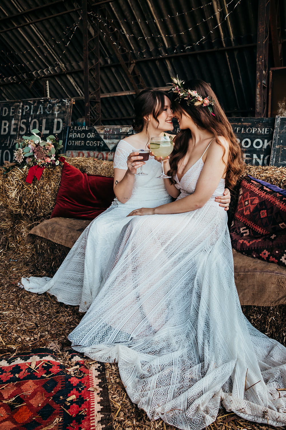 Drinks Bar Aircraft Hangar Wedding Sherri OMalley Photography
