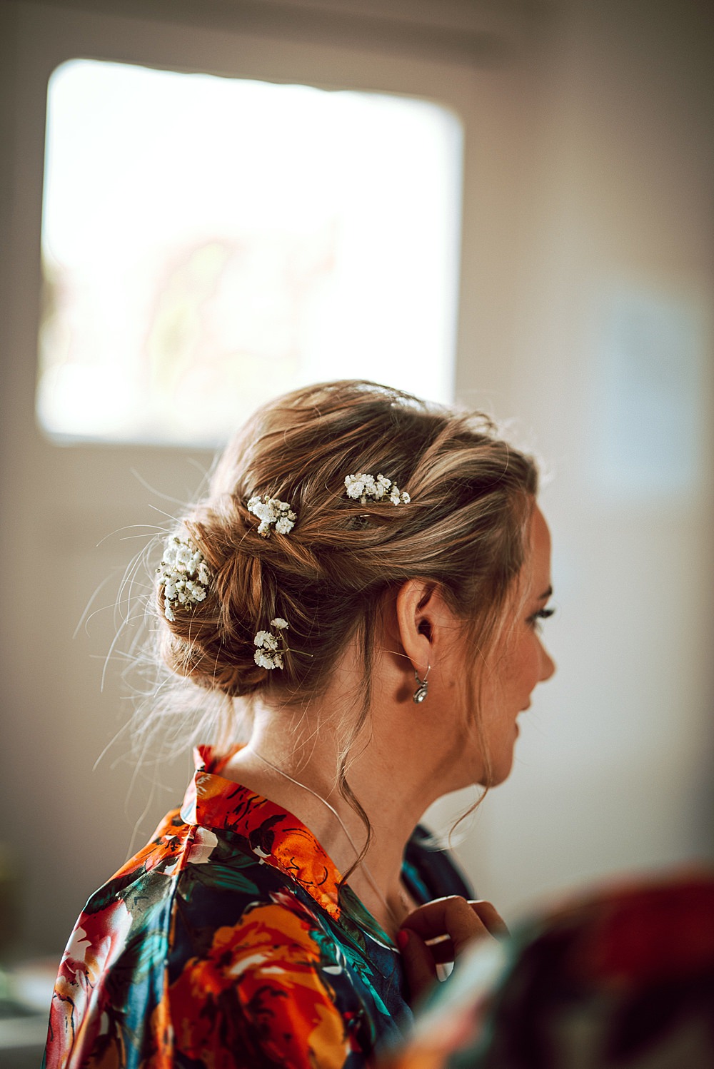 Alternative Scottish Wedding Northern Aye Photography Bride Bridal Hairstyle Up Do Flowers
