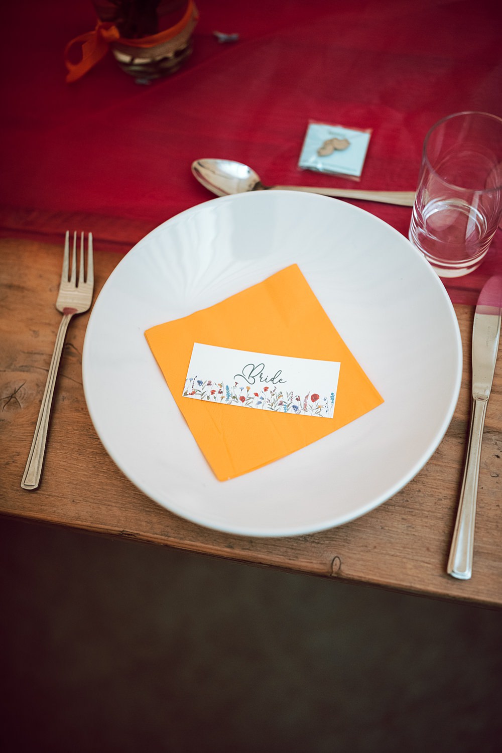 Colourful Napkin Place Name Alternative Scottish Wedding Northern Aye Photography