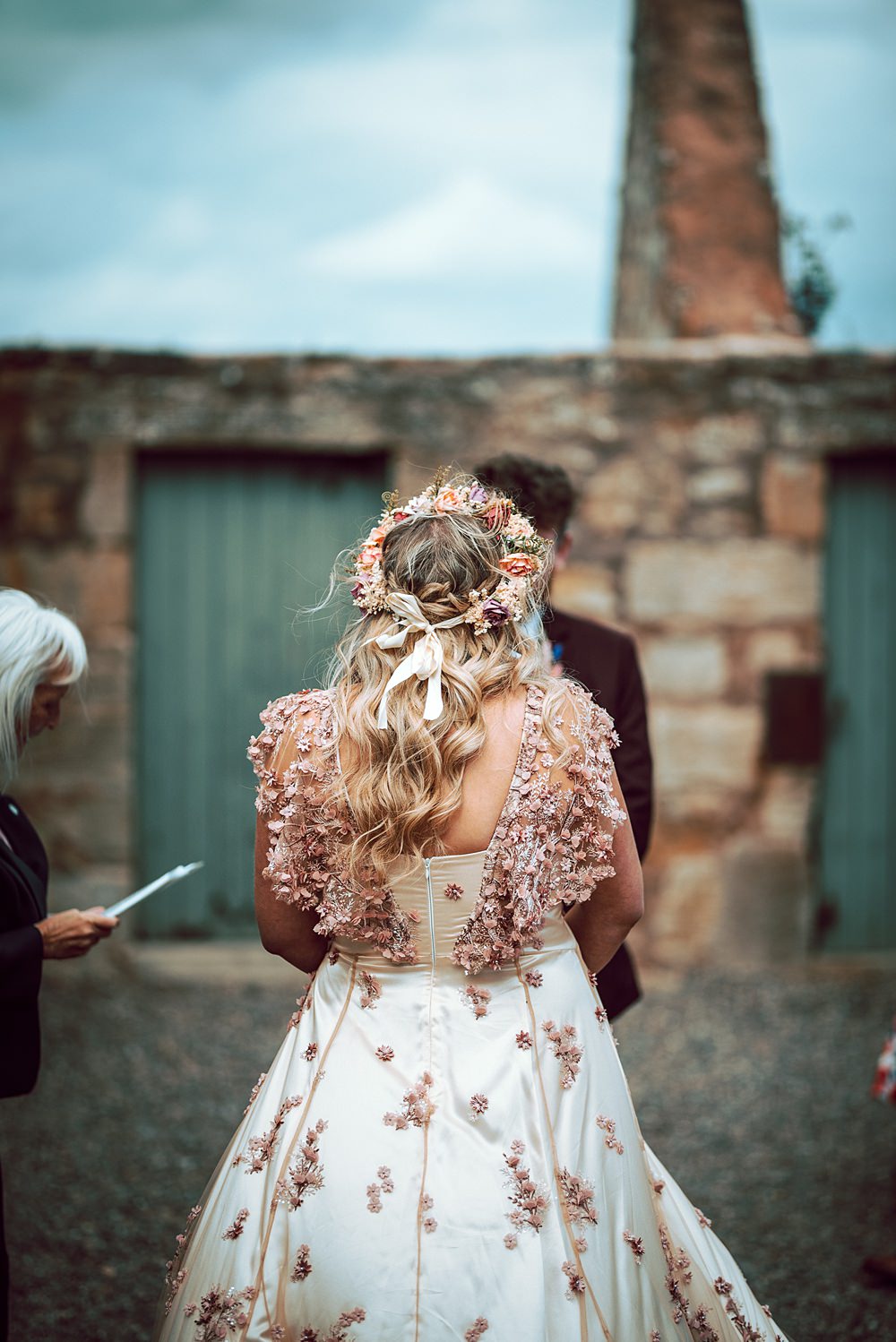 Bride Bridal Colourful Flower Crown Alternative Scottish Wedding Northern Aye Photography