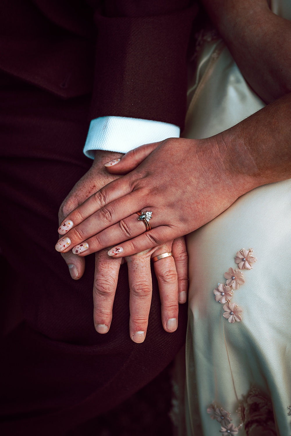 Rings Bride Manicure Nails Alternative Scottish Wedding Northern Aye Photography