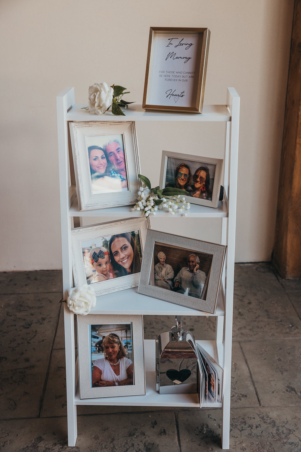 Wooden Ladder Photo Decor Beaconside House Wedding Amy Chapple Photography