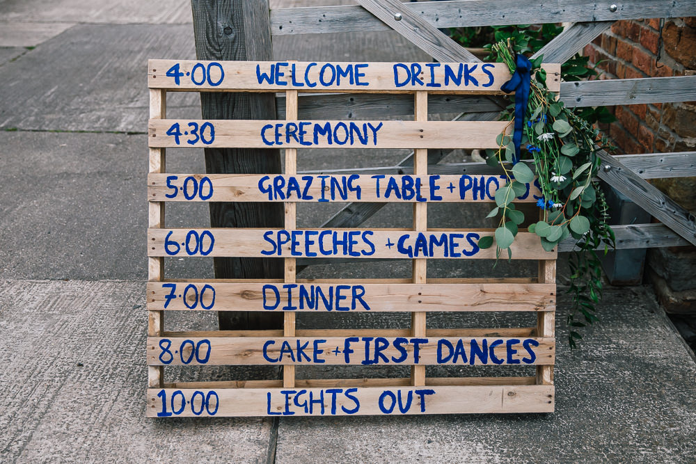 Wooden Pallet Sign Beauvale Priory Wedding Lisa Marie Halliday