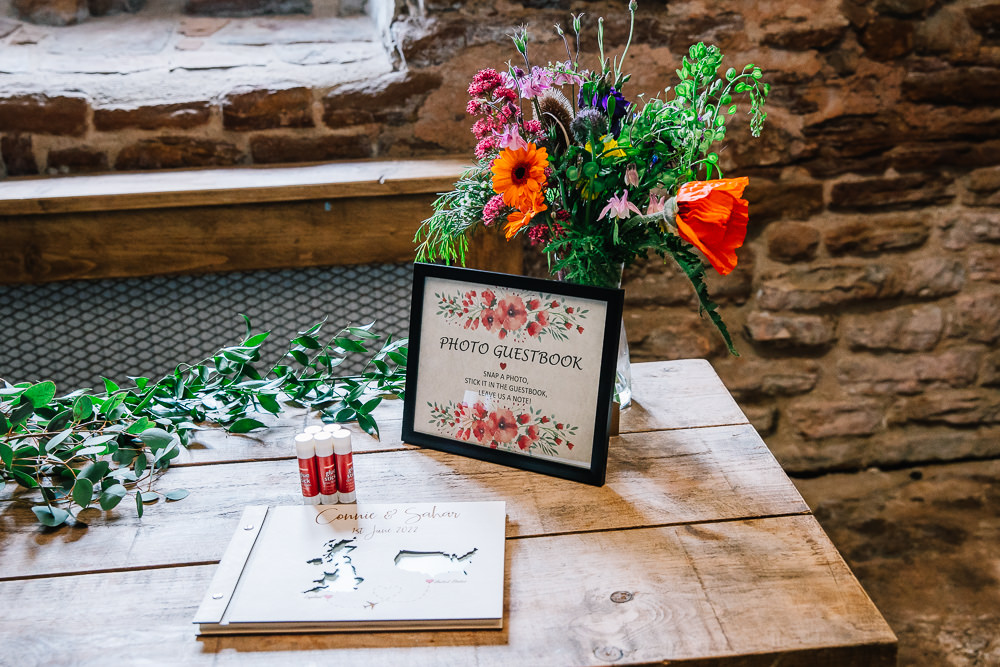 Guest Book Table Beauvale Priory Wedding Lisa Marie Halliday