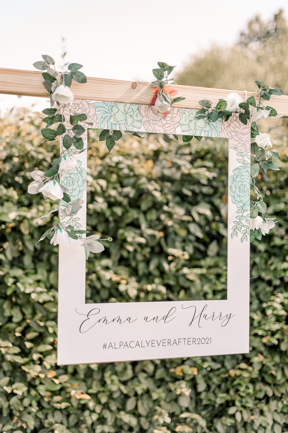 Photo Booth Frame Backdrop Boho Rustic Barn Wedding Terri & Lori