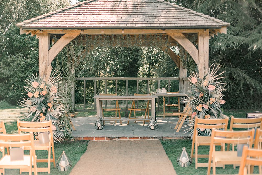Ceremony Outdoor Arbour Flowers Boho Rustic Barn Wedding Terri & Lori