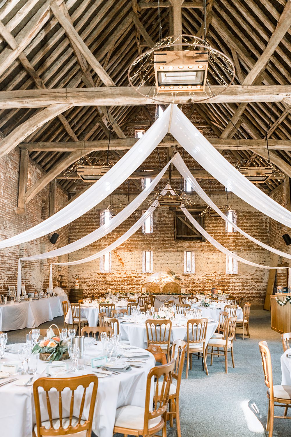 Drapes Decor Round Tables Boho Rustic Barn Wedding Terri & Lori