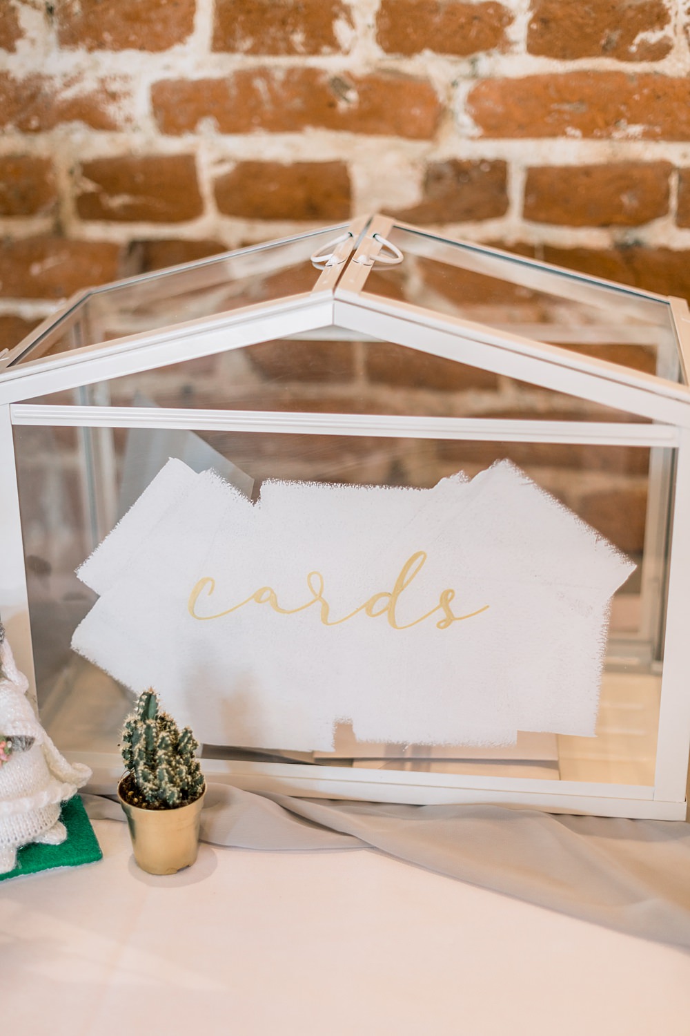 Terrarium Glass Card Box Boho Rustic Barn Wedding Terri & Lori