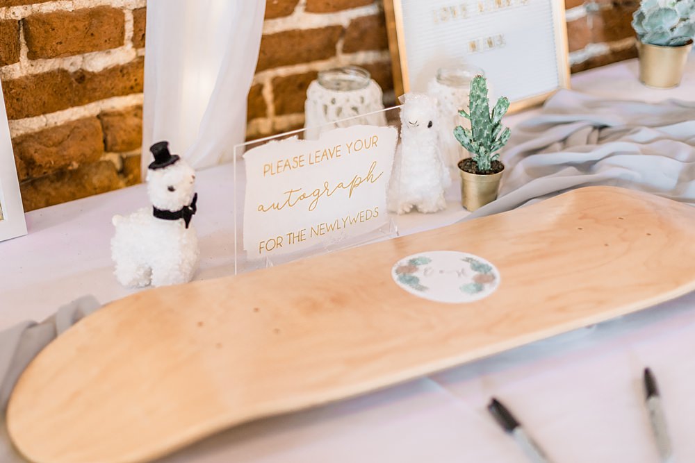 Snowboard Guest Book Boho Rustic Barn Wedding Terri & Lori