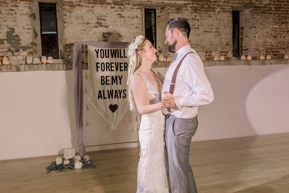 Banner Sign Backdrop Boho Rustic Barn Wedding Terri & Lori