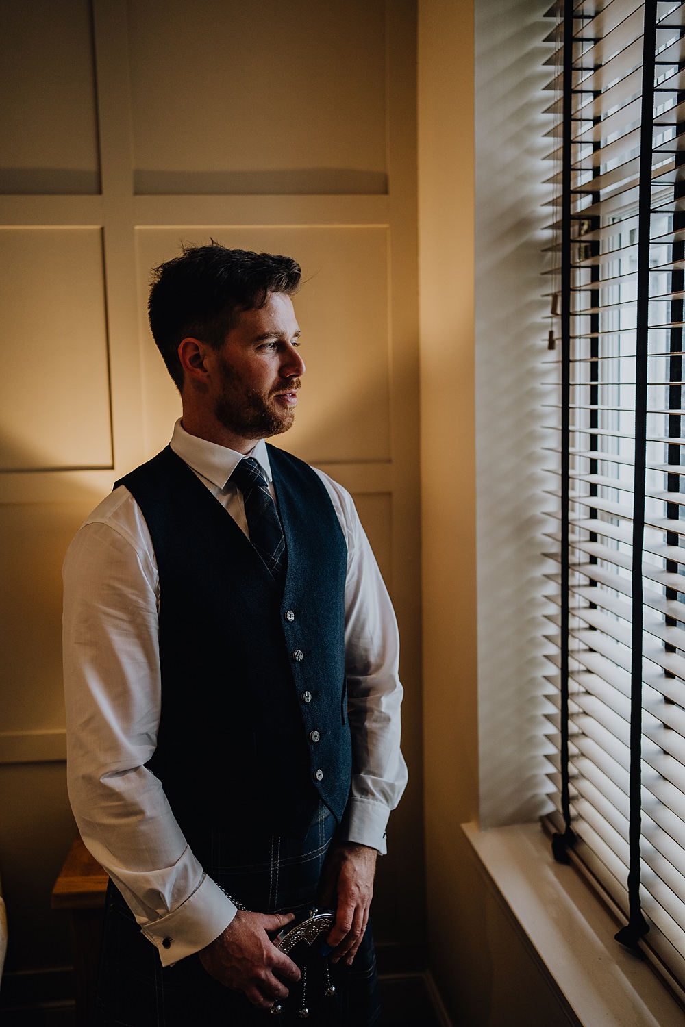Falside Mill Wedding Martin Venherm Photography Groom Kilt