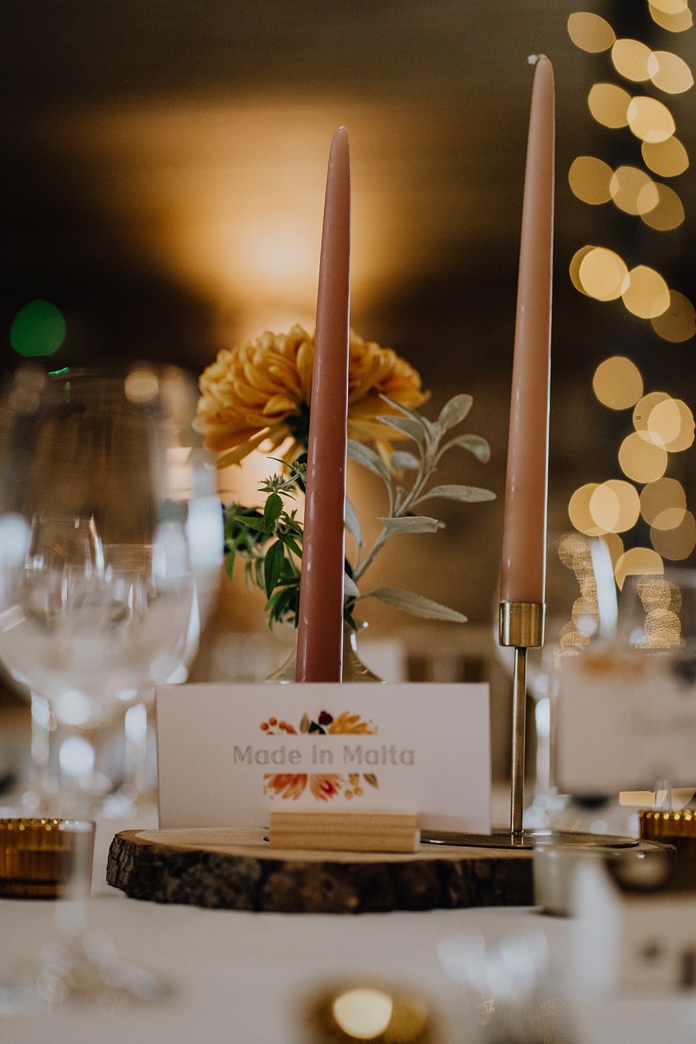 Floral Table Name Falside Mill Wedding Martin Venherm Photography