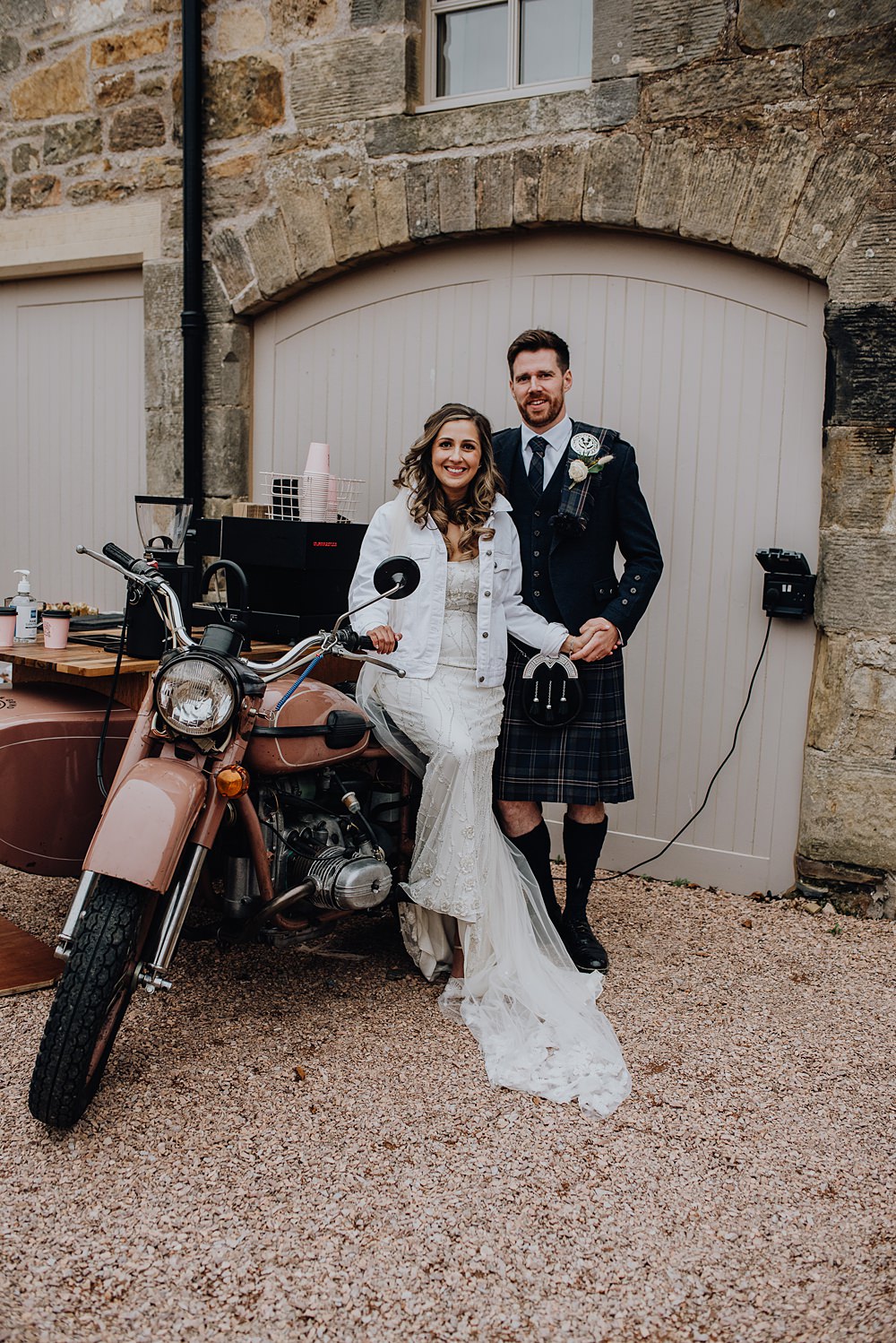 Motorbike Drinks Falside Mill Wedding Martin Venherm Photography