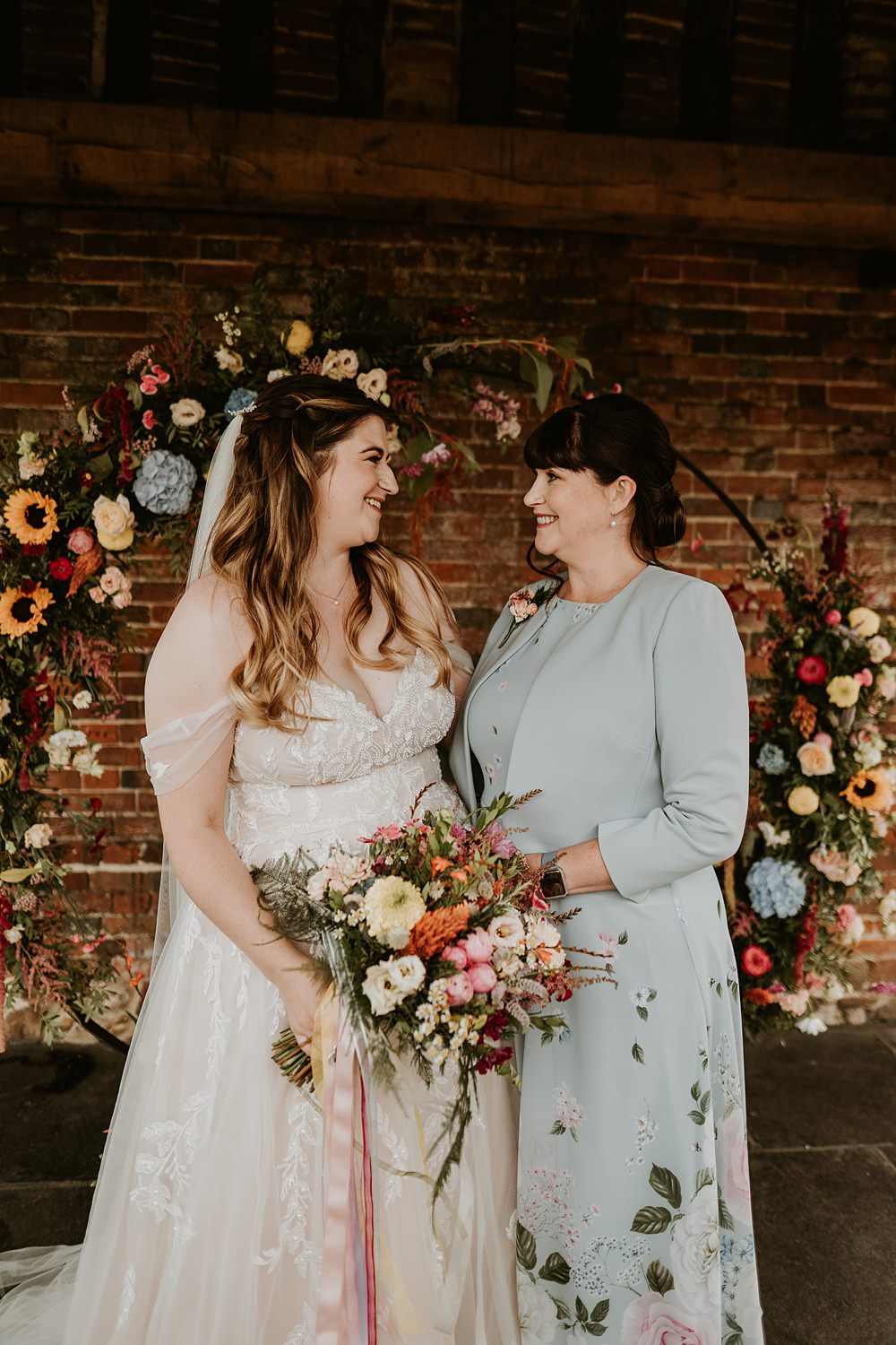 Mother of the Bride Outfit Blue Farmhouse Redcoats Wedding Bubear Photography