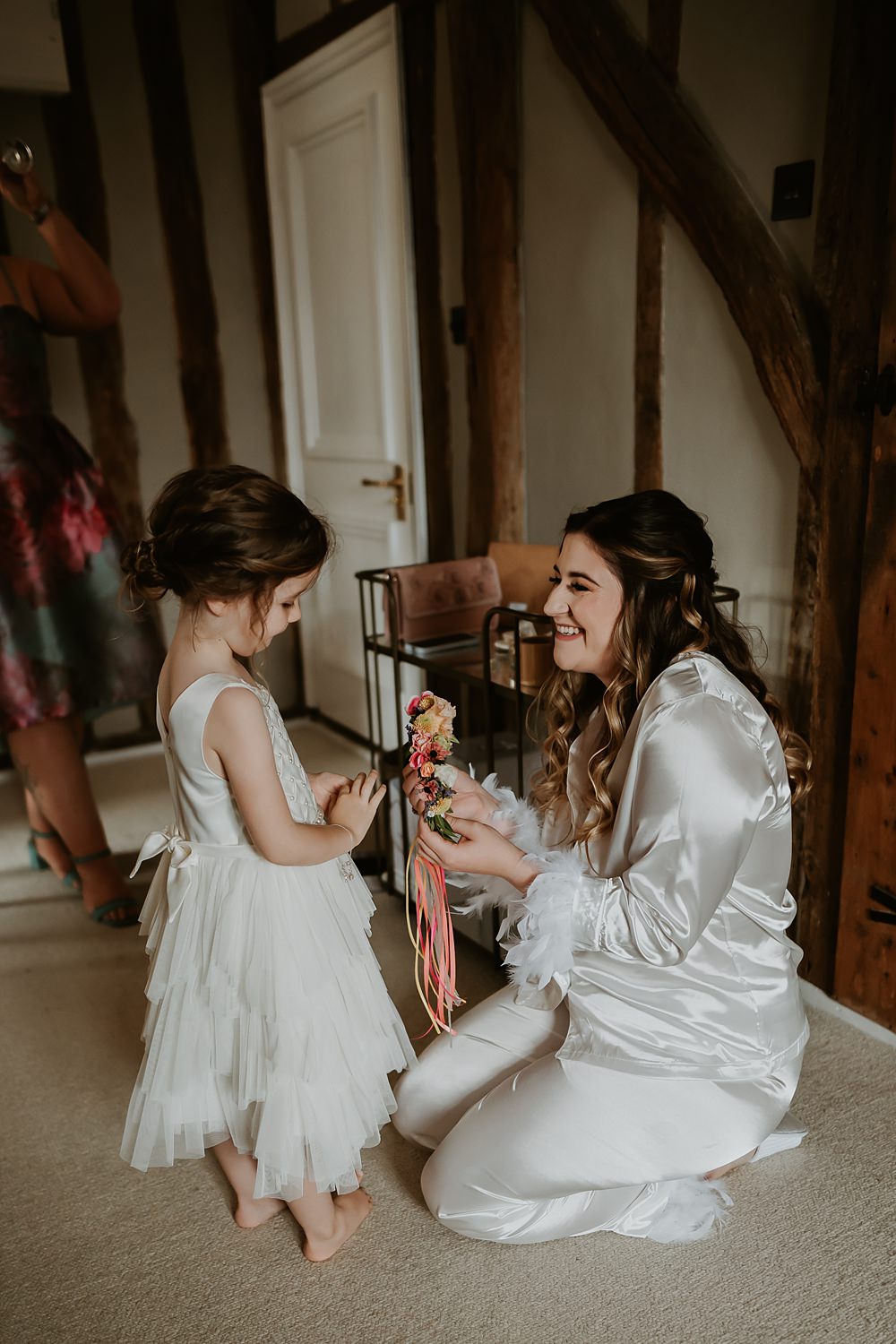 Flower Girl Dress Farmhouse Redcoats Wedding Bubear Photography