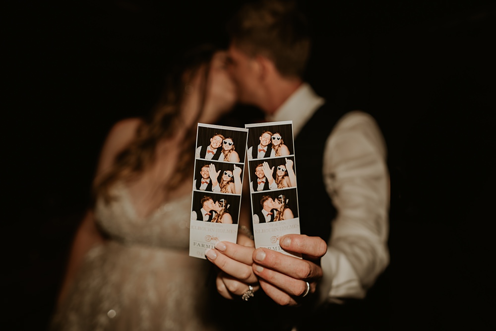 Photobooth Photos Farmhouse Redcoats Wedding Bubear Photography