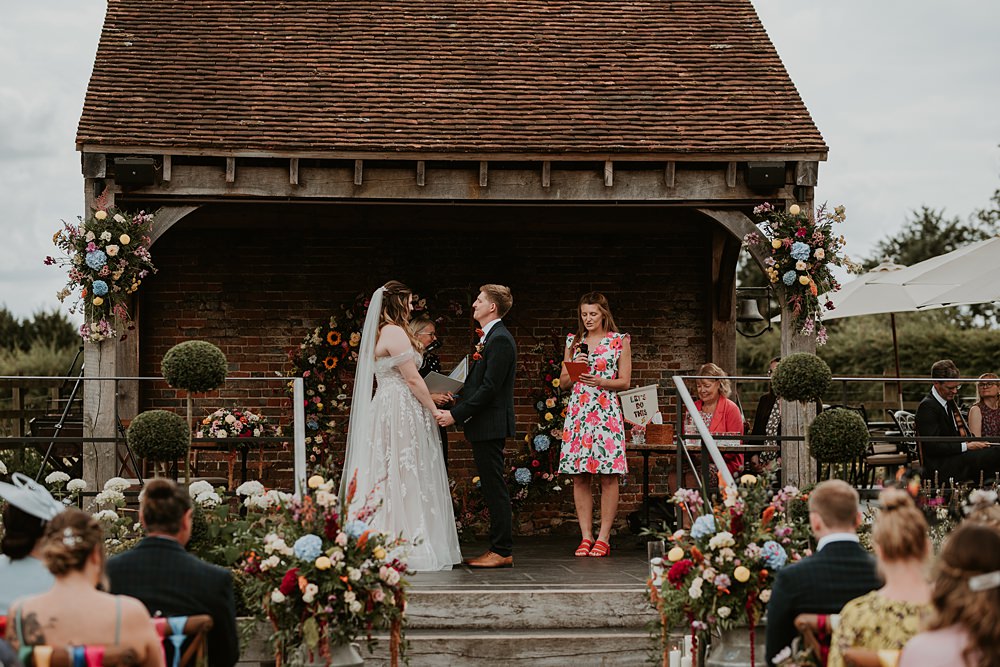 Milkchurn Flowers Ceremony Farmhouse Redcoats Wedding Bubear Photography