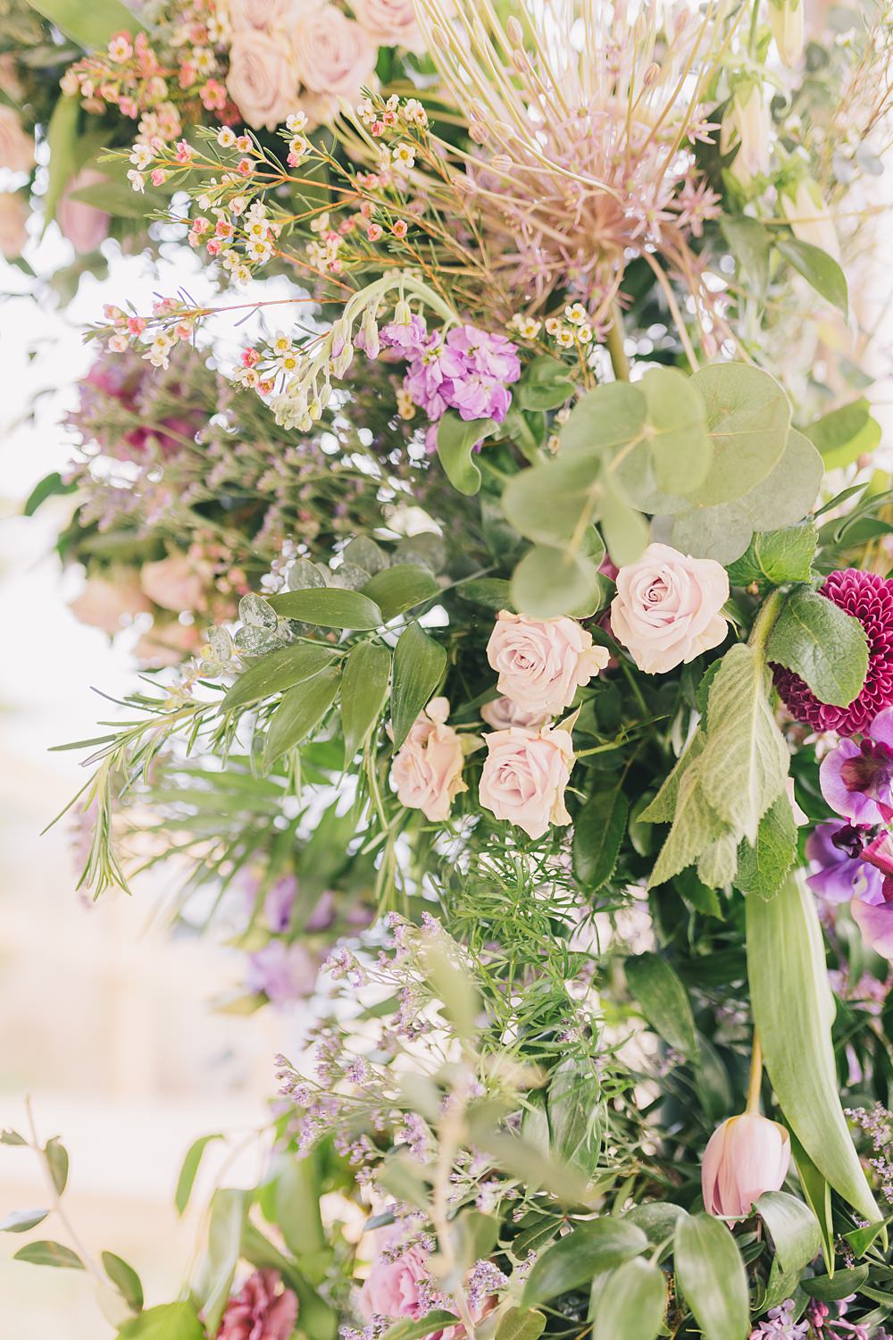 Moon Gate Flower Hoop Backdrop Purple Pink Flowers Lakeside Wild Berry Farm Wedding Love and Life Studio