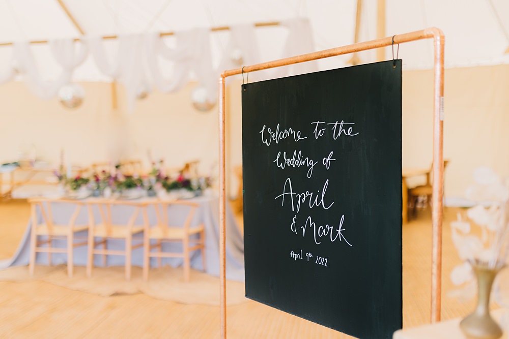 Chalk Board Calligraphy Sign Lakeside Wild Berry Farm Wedding Love and Life Studio